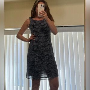 Elegant Black and White cheetah Dress